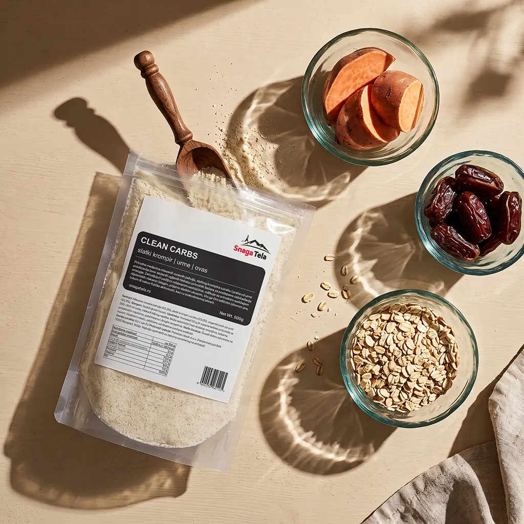 Clean carbs - mešavina slatkog krompira, urmi i ovsenih pahulja u prahu